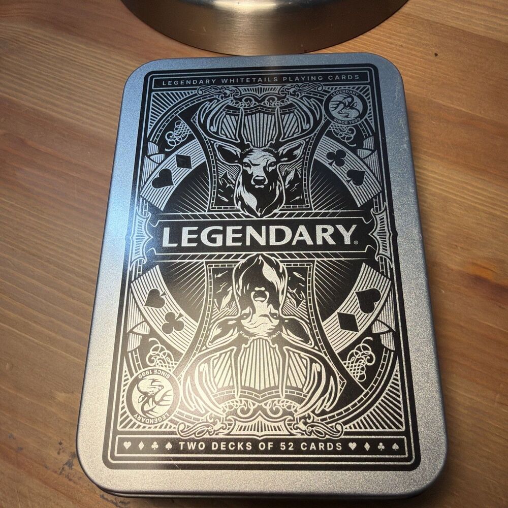 Legendary Whitetails Pack Of 2 Deck Of Cards And Collectors Tin